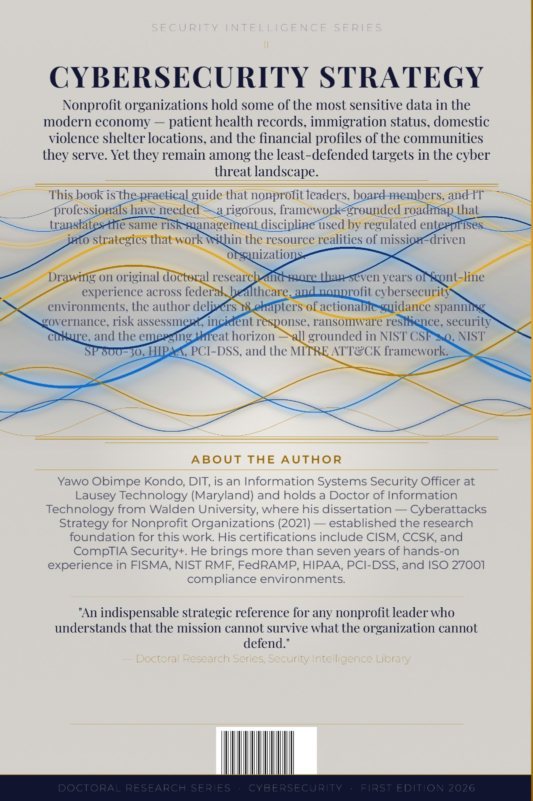 Cybersecurity Strategy and Risk Management — back cover